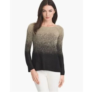White House Black Market Size XS Black Gold Metallic Ombre